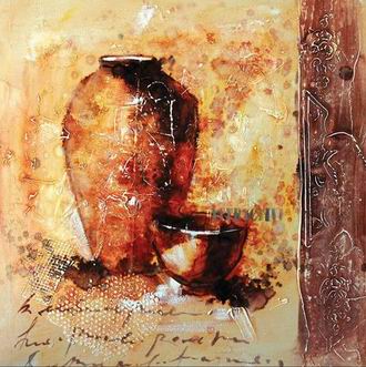 Textured Utensils oil painting